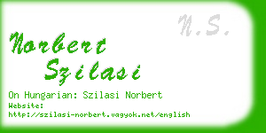 norbert szilasi business card